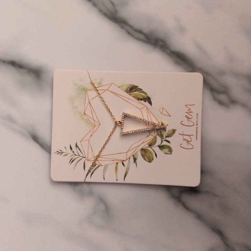 *3/$20* Get Gem Pave Triangle Necklace